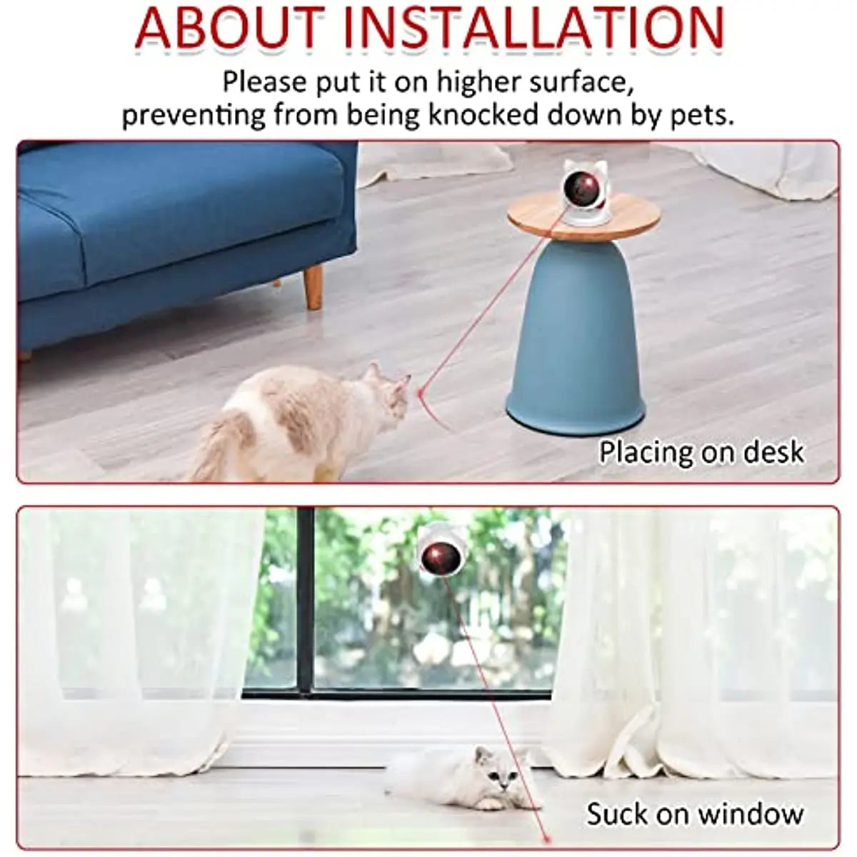 Rechargeable Motion Activated Cat Laser Toy