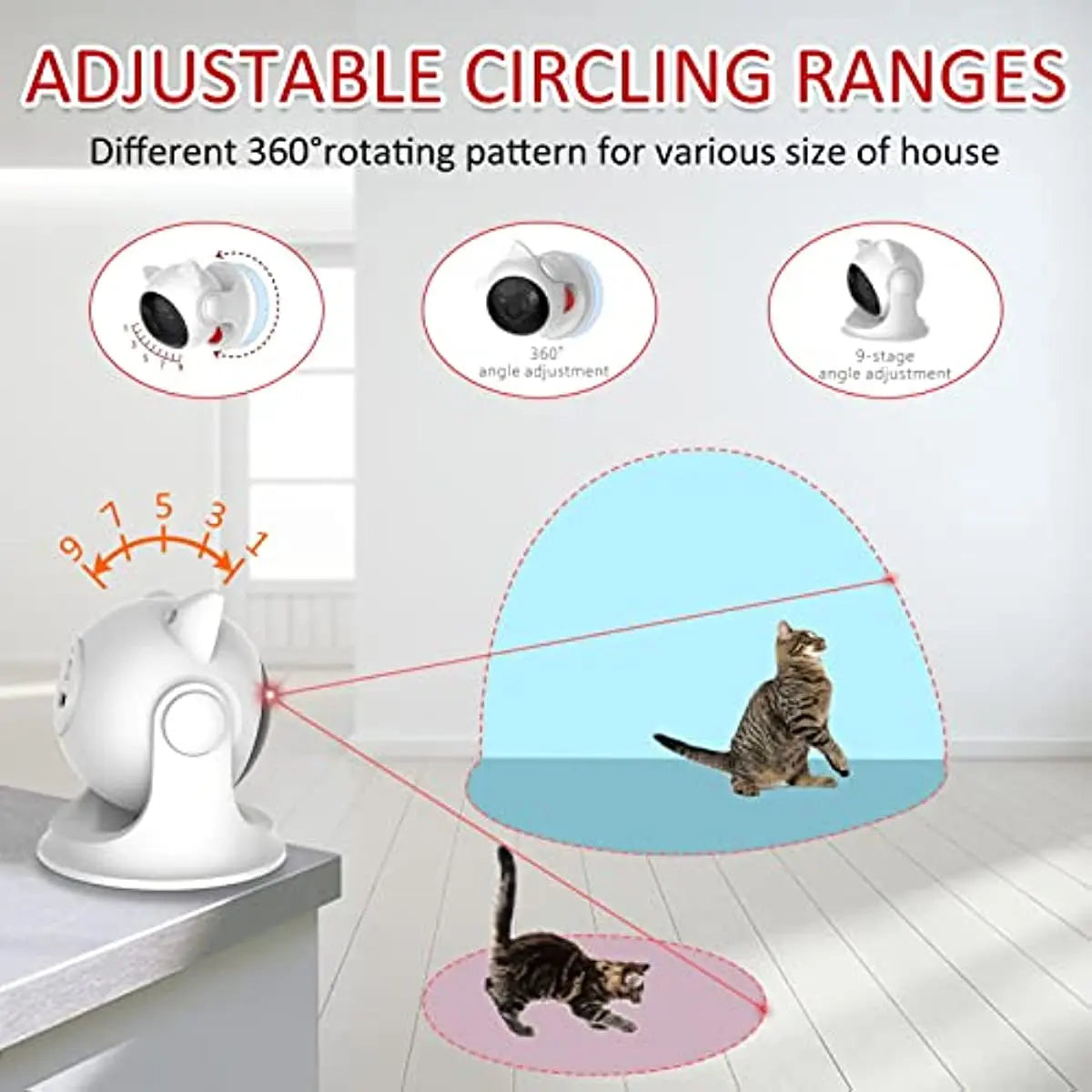 Rechargeable Motion Activated Cat Laser Toy