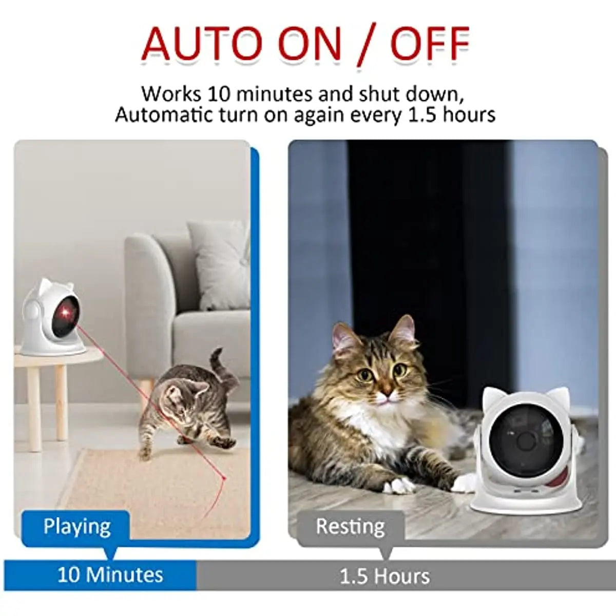 Rechargeable Motion Activated Cat Laser Toy