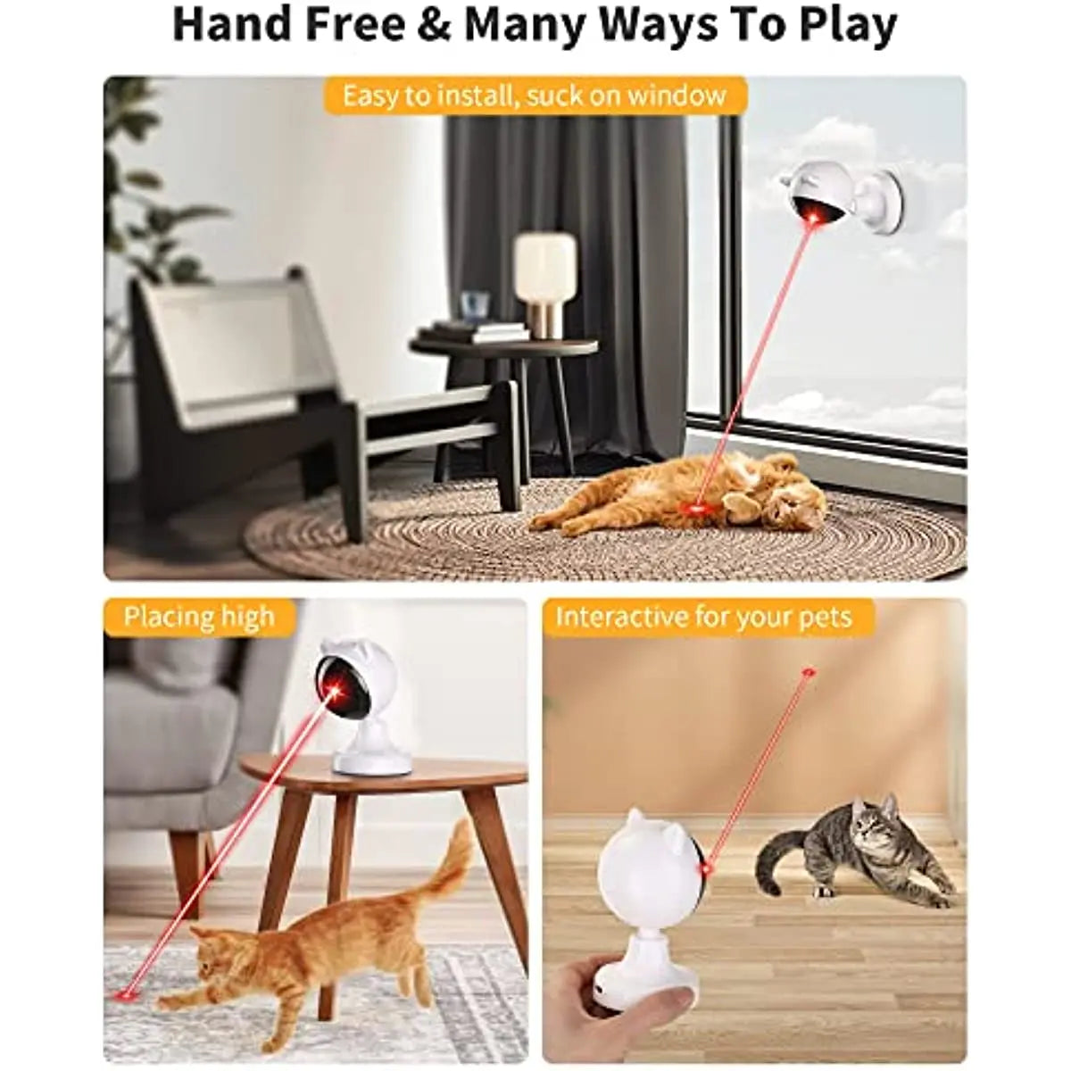 Rechargeable Interactive Laser Cat Toy