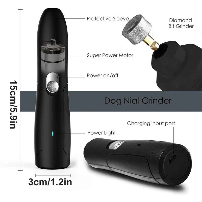 Pro USB Rechargeable Pet Nail Grinder