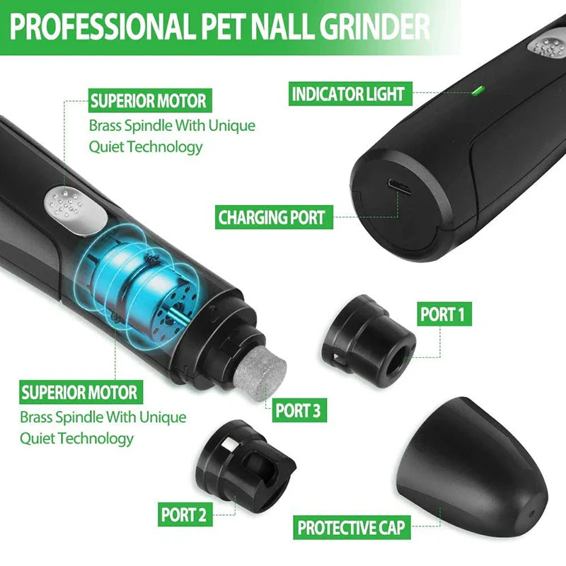 Pro USB Rechargeable Pet Nail Grinder