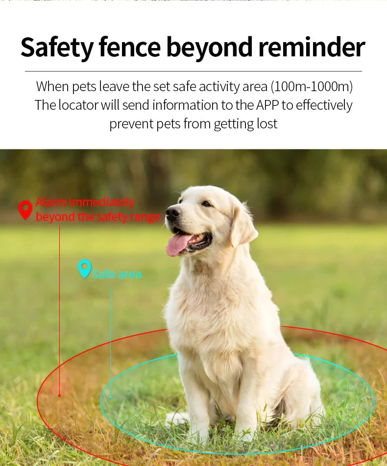 Pet GPS Tracker Waterproof Real-Time Locator for Cats and Dogs