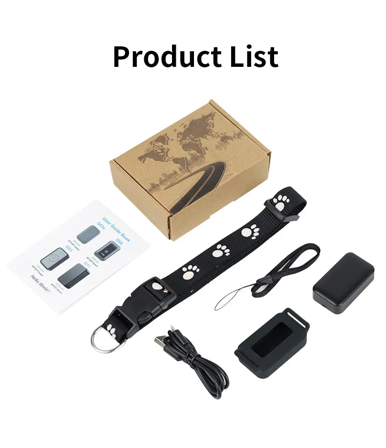 Pet GPS Tracker Waterproof Real-Time Locator for Cats and Dogs